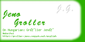 jeno groller business card